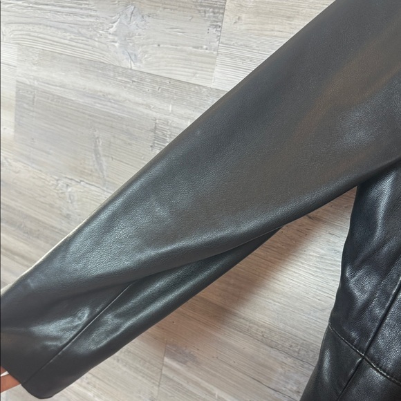 Chicos Black Leather Women's Jacket - Picture 5 of 9